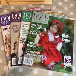 Vintage Y2K Lot of 4 Contemporary Doll Collector Magazines Mar/May/Jul/Sep 2005